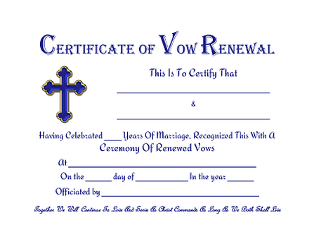 Christian Cross Vow Renewal