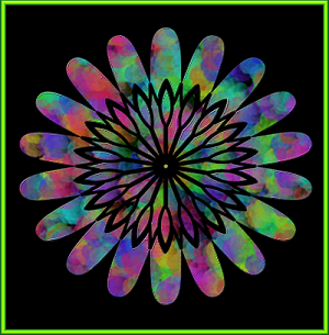 Free graphic multi color flower design