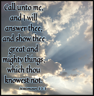 Call Unto Me Scripture Graphic from Jeremiah