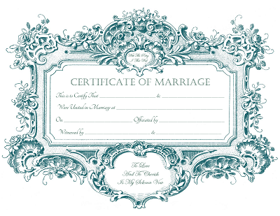 Free Printable Marriage Certificate